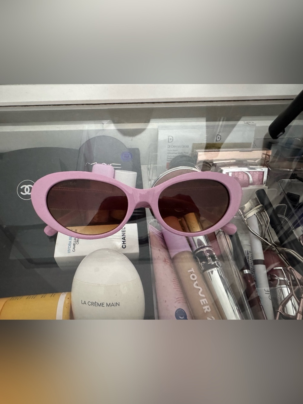 Lilac Oval Sunglasses - Pink Frame